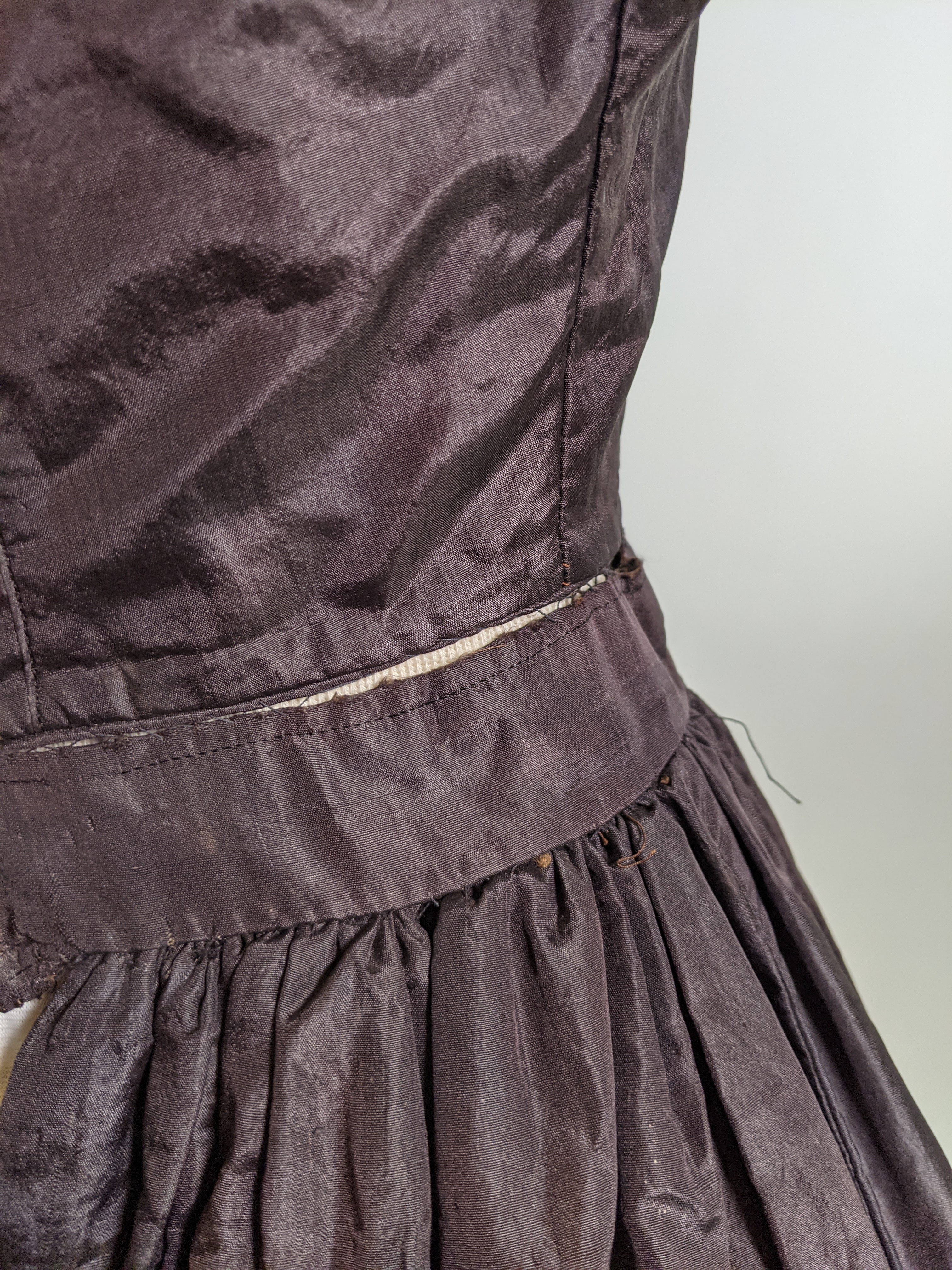 1860s Purple Silk Dress