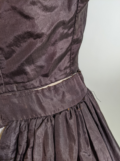 1860s Purple Silk Dress