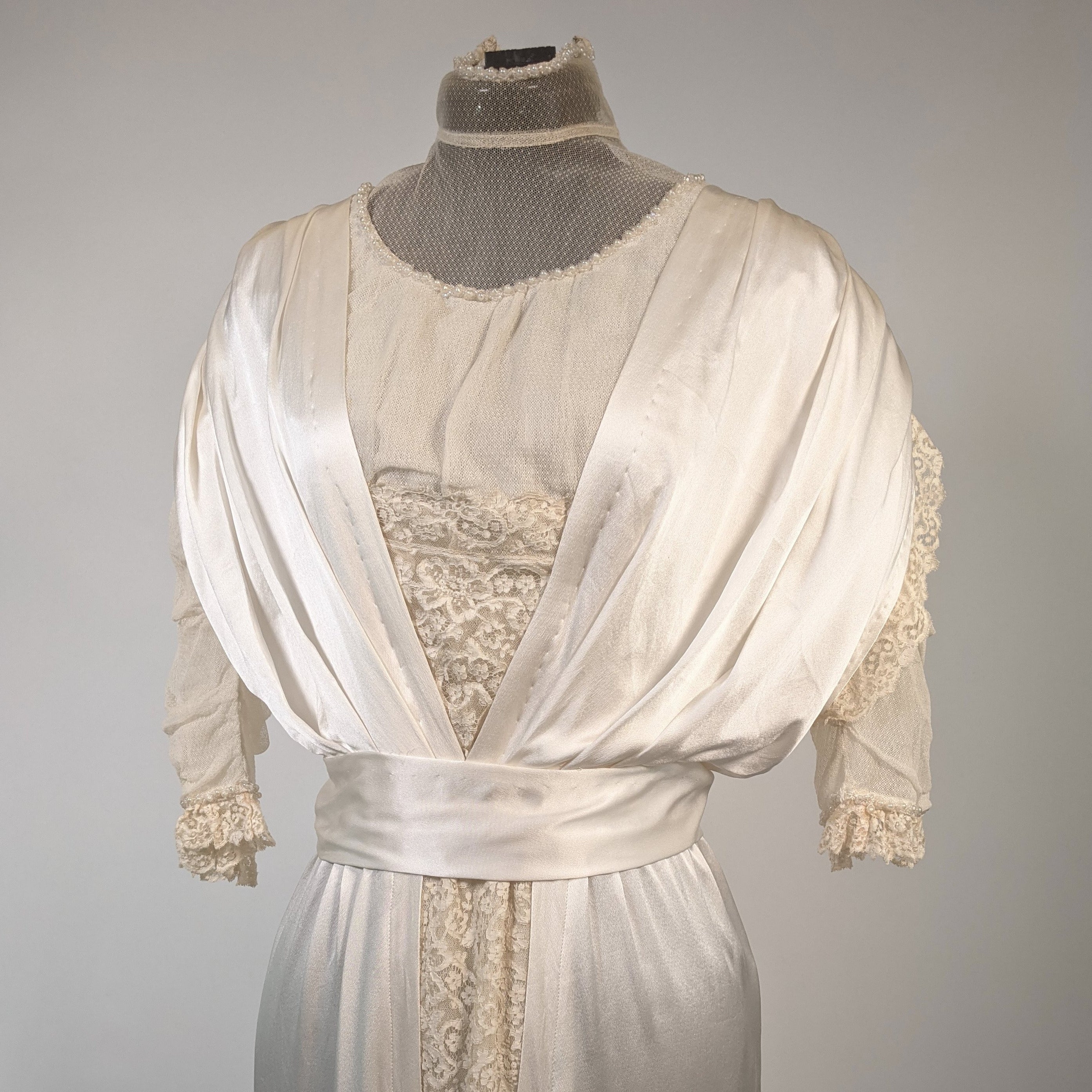 1910s Silk Lace Gown | Wedding Dress