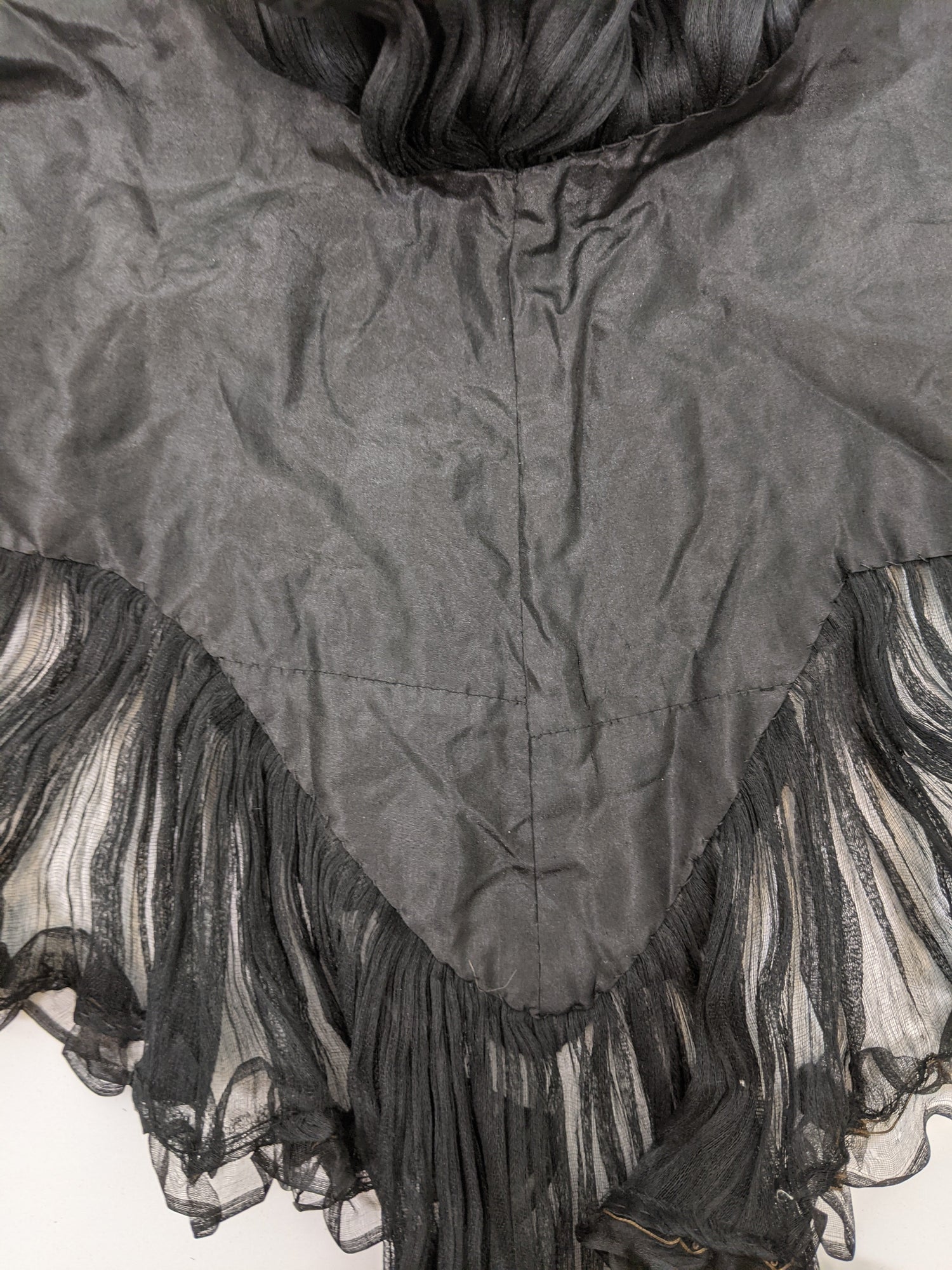 1890s Black Chiffon Trimmed Capelet