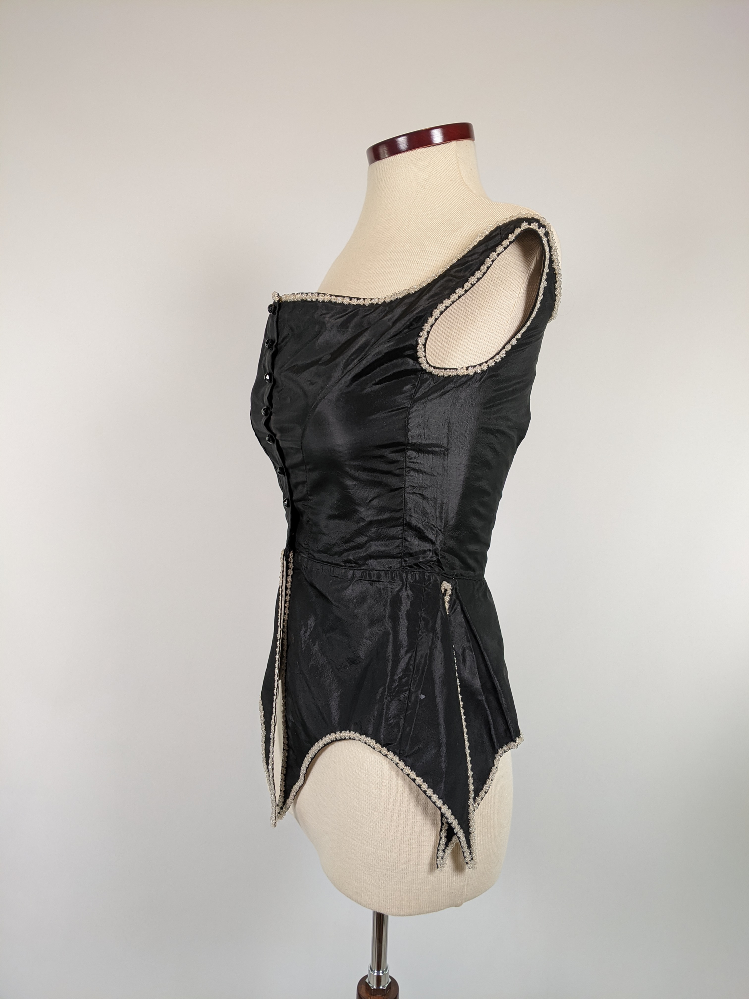 1860s Swiss Waist or Corsage | Button Closures