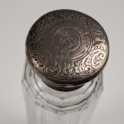 19th C Scottish Crystal Bottle "Dread God"