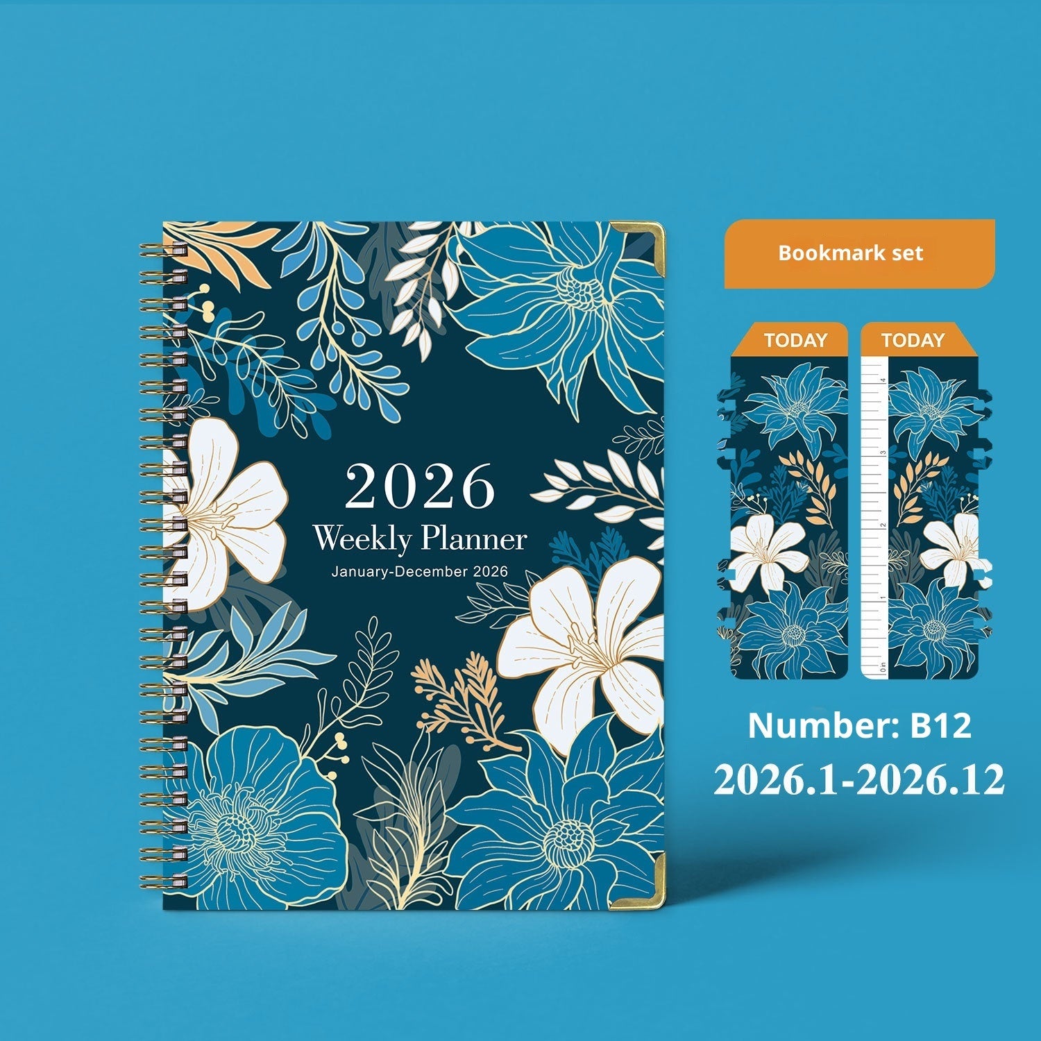2026 English Notepad A5 Coil Diary Notebook