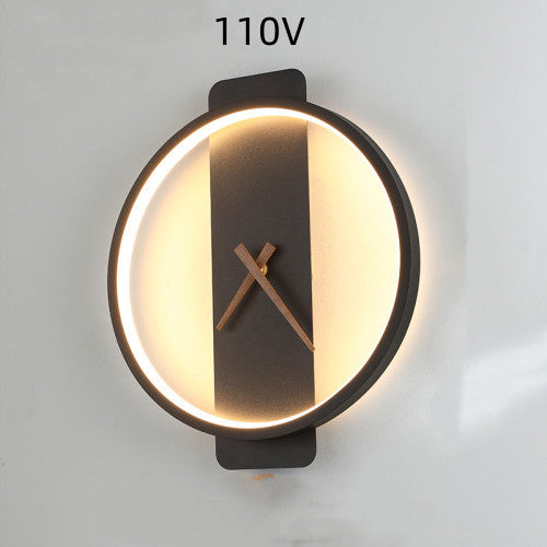 Nordic Wall Lamp Clock
