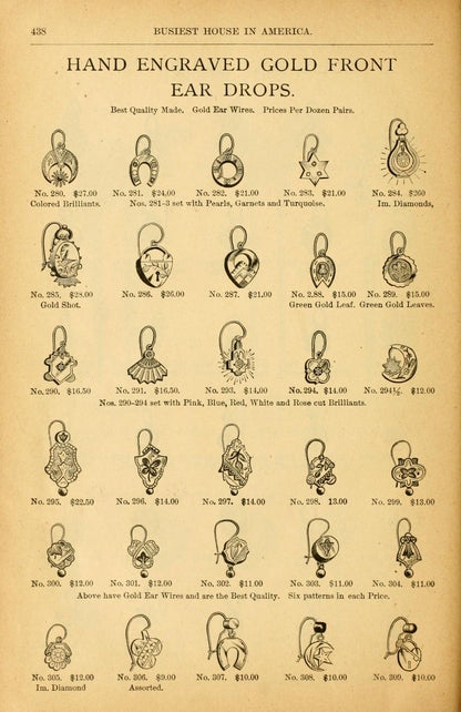Victorian Gold Filled Ear Drops