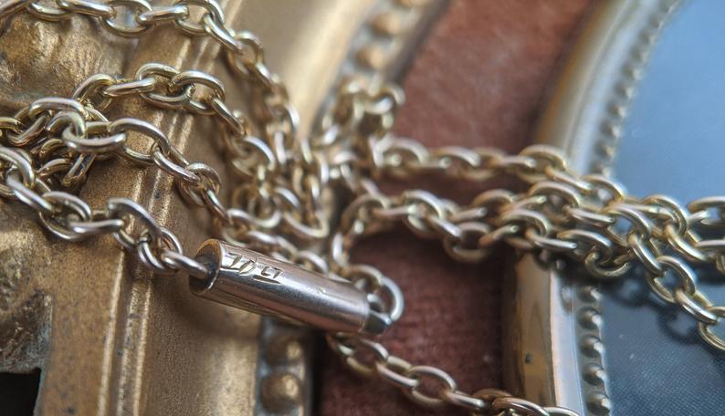 1880s-1890s 10K Gold Chain | 16" 4.6g