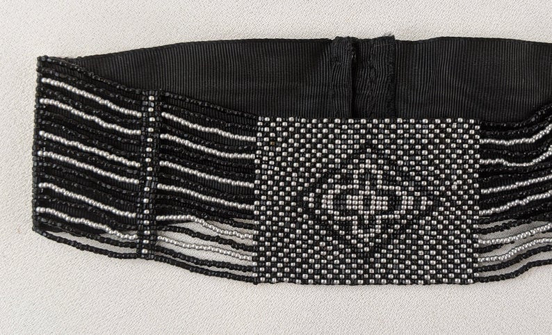 1910s-1920s Beaded Choker Collar Necklace