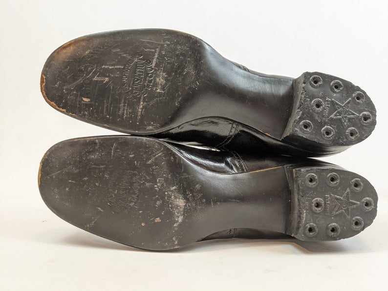 1930s Lace Up Brown and Black Boots | Approx Sz 7