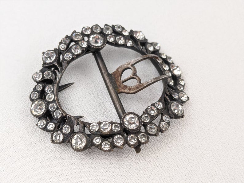 Georgian Silver and Paste Shoe Buckle