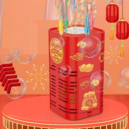 Fireworks bubble machine toy with music and light for New Year and Christmas gift