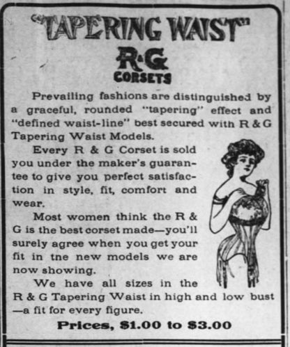1900s R&amp;G Tapering Waist Corset | 23"
