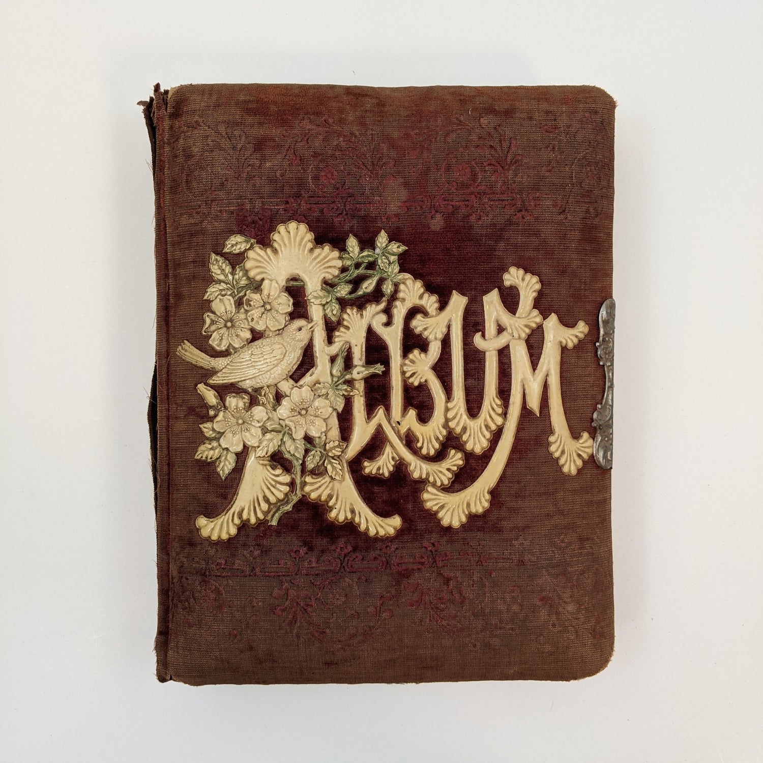 Red Victorian Photo Album with Photos