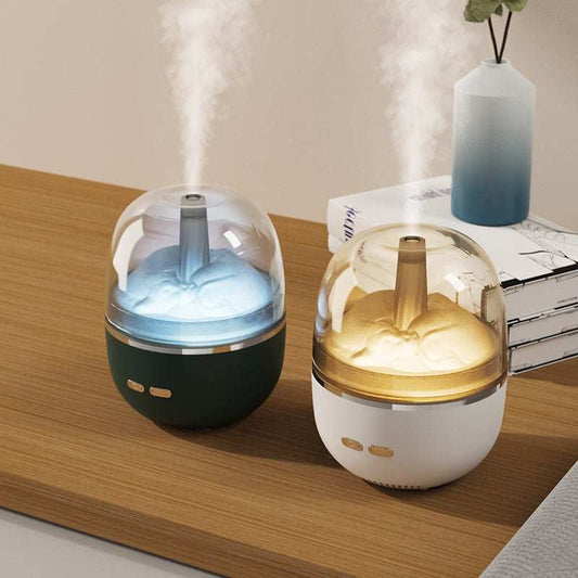 Ultrasonic aromatherapy atomizer air humidifier with colorful gradient light and fine fog output