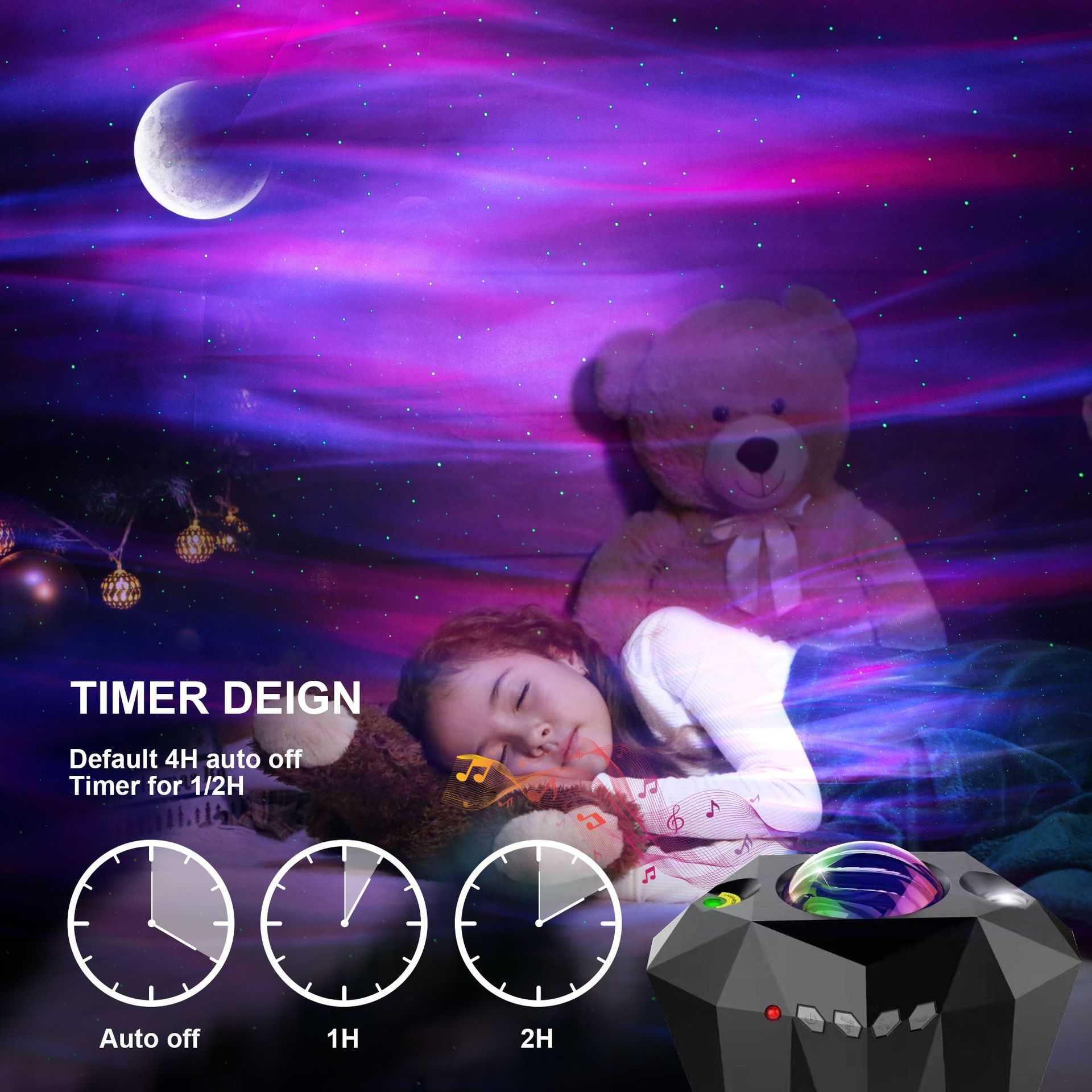 Usb Water Pattern Bluetooth Music Ocean Star Projector Lamp - Gadgets &amp; Gifts